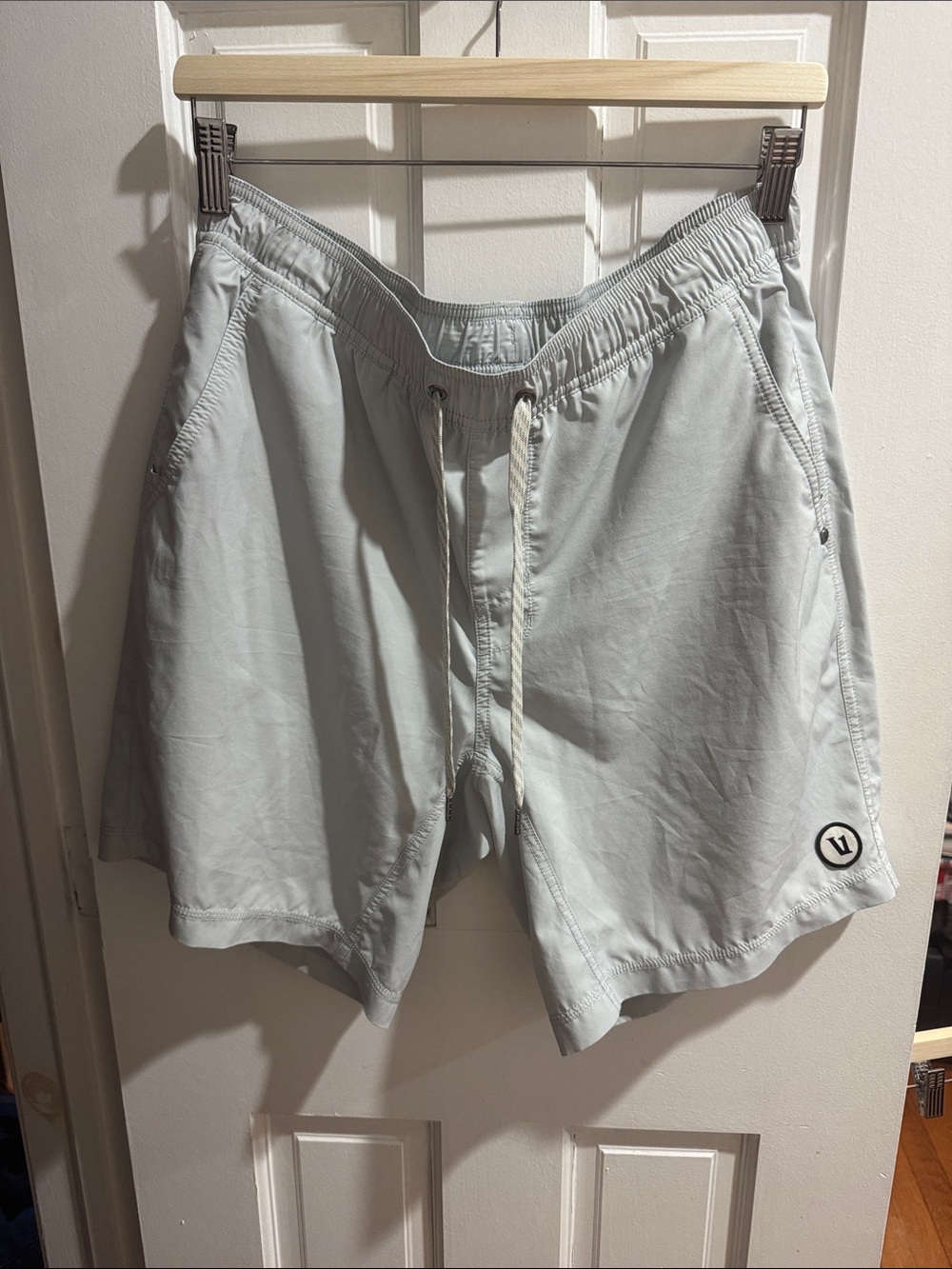 Vuori Men's Light Gray Athletic Shorts
